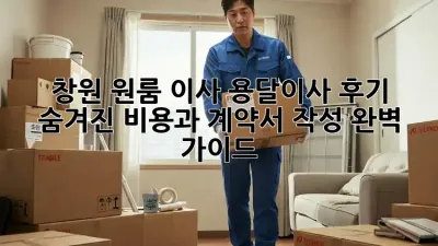 창원 원룸 이사, 용달이사 후기: 숨겨진 비용과 계약서 작성 완벽 가이드