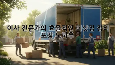 이사 전문가의 효율적인 이삿짐 정리 & 포장 노하우